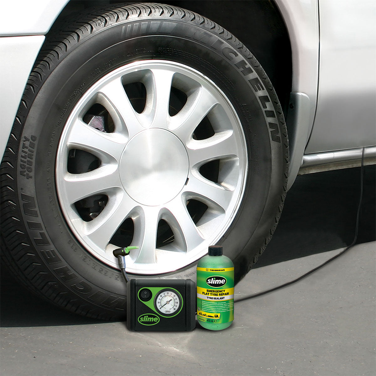 Kit di riparazione di emergenza per pneumatici a terra Slime Smart Repair