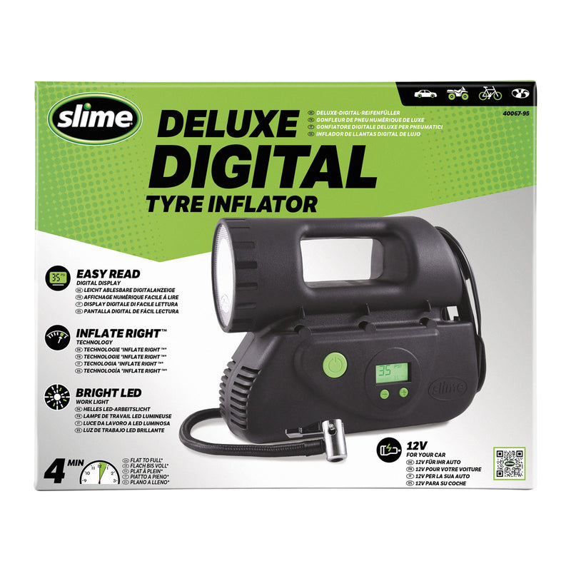 Compressore per gonfiaggio pneumatici digitale Slime Deluxe 12V