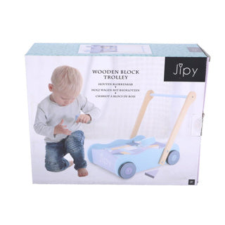 Carro de bloques de madera jipy con bloques de madera uni
