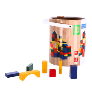 Marionette Marionette Toys in legno Bloccare la canna con blocchi di legno 100 pezzi