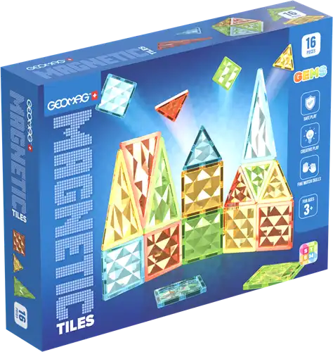 magnetic tiles gems 16 delig