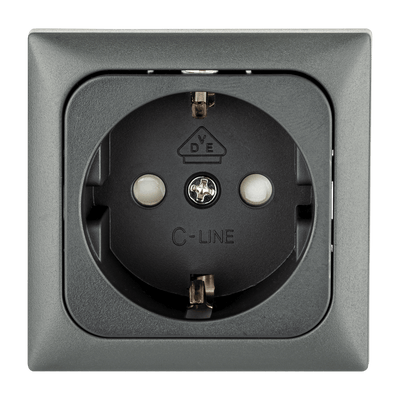 Toma de pared C-line camper y caravana 230 voltios antracita