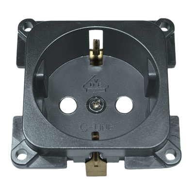 Enchufe de pared C-line para autocaravana y caravana 230 voltios antracita - empaquetado