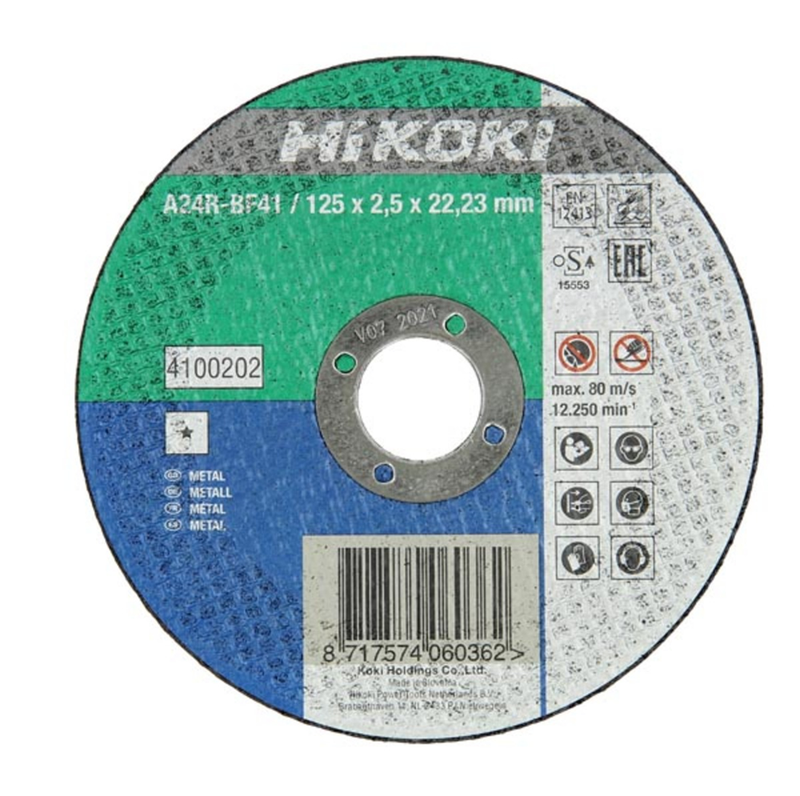 Disco da taglio accessori Hikoki per metallo 150x2,5 piatto 4100203