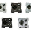 C-line 12 volt contactdoos met antenne en satelliet aansluiting zilver