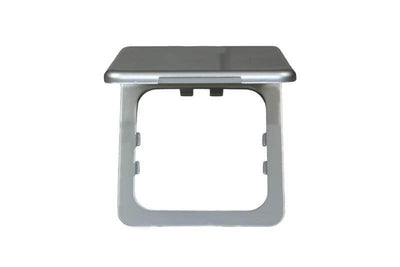 Tapa con bisagras opal plateada - empaquetada