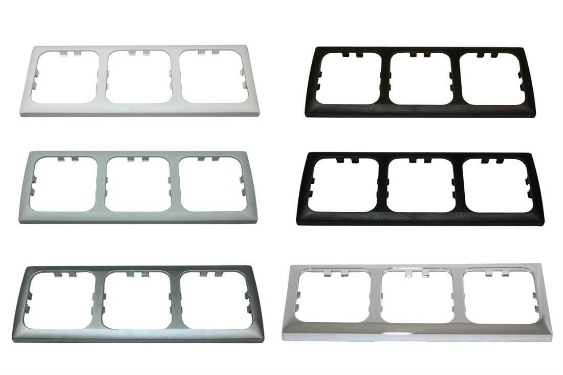 Opal cover frame 3-fold gray