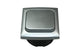 Interruptor C-line con marco opalino plateado