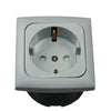 C-line wandcontactdoos met opal afdekraam grijs