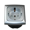 Toma de pared C-line con marco opal plateado