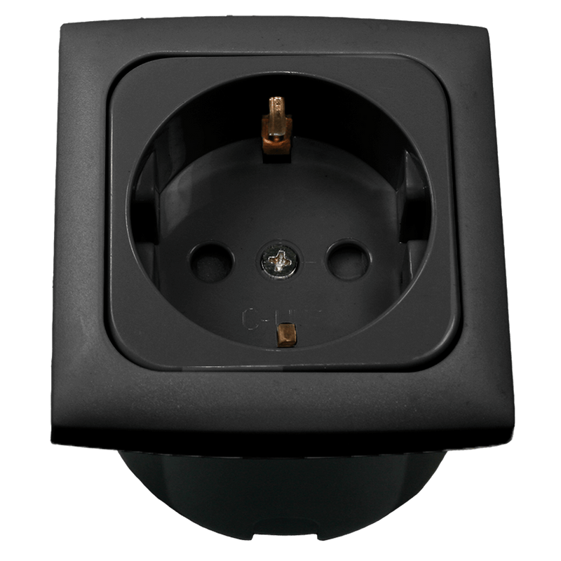 Enchufe de pared C-line con marco opal antracita