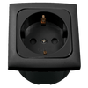 Presa da parete C-line con cornice di copertura opale antracite