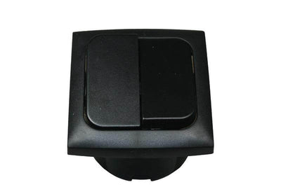 Interruptor serie C-line con marco opalino negro - empaquetado
