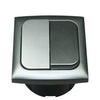 Interruttore serie C-line con cornice di copertura opale argento