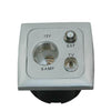 C-line 12 volt contactdoos met antenne en satelliet aansluiting met opal afdekraam grijs