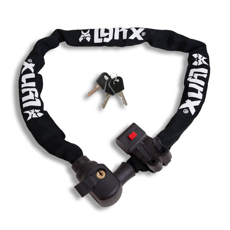 Lock a catena 5,5x100 cm, nero con supporto inclinato a 3 chiavi