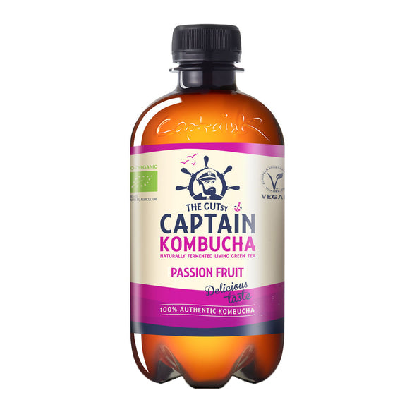 The gutsy captain kombucha passion fruit bio (12x 400ml) (bol)