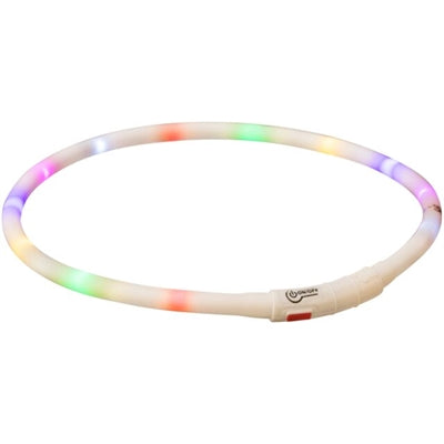 Trixie Collar USB Silicone Luminoso ricaricabile multi -colore