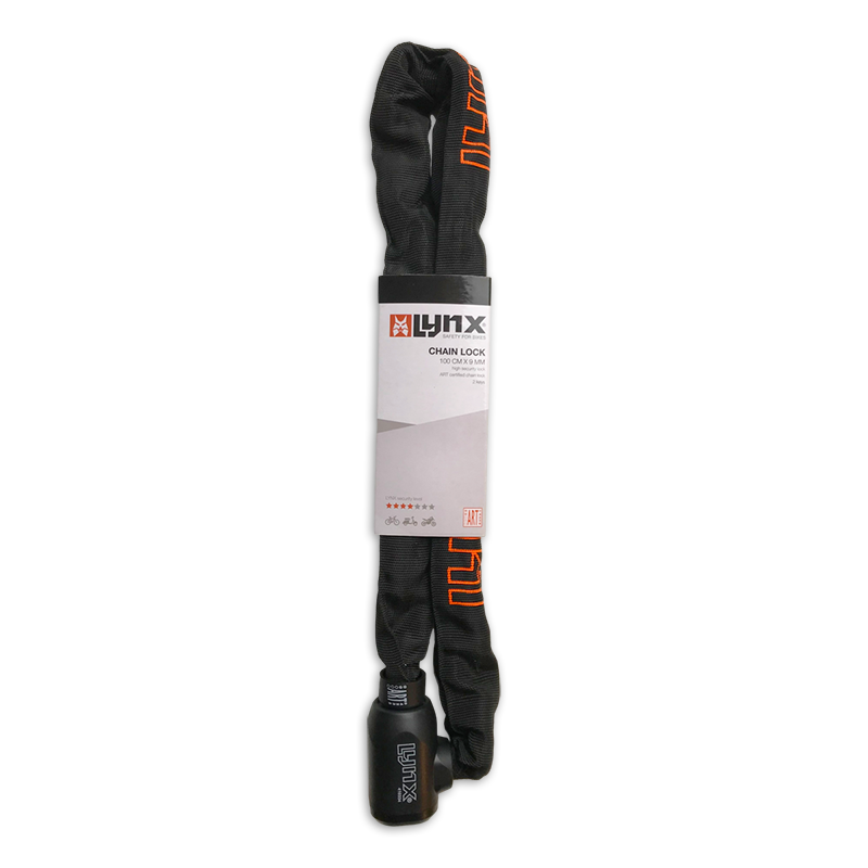 Lynx Chain Lock Art-2 100cmx9,0 mm Copertina di nylon nera su carta