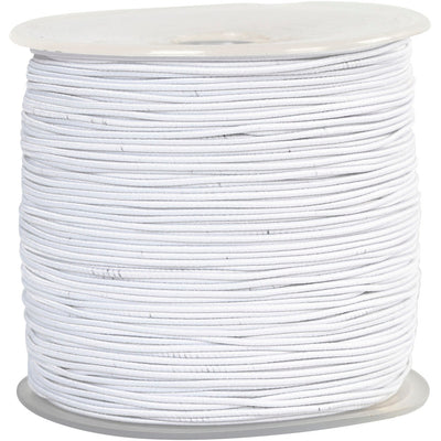 Cordón elástico Creativ Company, grosor 1 mm, blanco, 250 m 1 rollo