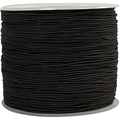 Cordón elástico Creativ Company, grosor 1 mm, negro, 250 m 1 rollo