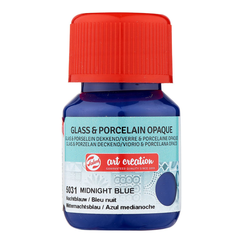 Talens creación artística • vidrio porcelana opaco 30ml azul noche