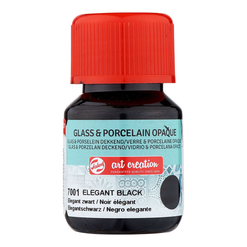 Talens creación artística • vidrio porcelana opaco 30ml elegante negro