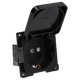 Toma de pared C-line 230v con tapa abatible negra