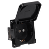 Toma de pared C-line 230v con tapa abatible negra