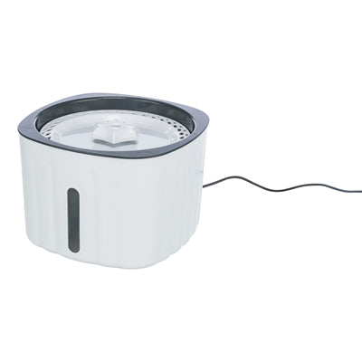 Trixie Drinking Fountain Flower Plastic White Gray