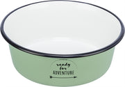 Trixie voerbak drinkbak emaille rvs groen - afbeelding 1
