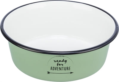 Trixie Food Bowl Bere Box Box smalto in acciaio inossidabile verde