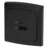 C-line usb laadcontactdoos met usb-a en usb-c - ece r10 - zwart