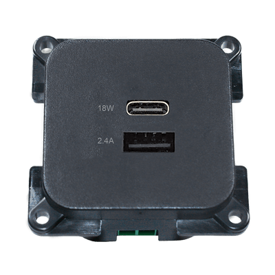Toma de carga USB C-line con USB-A y USB-C - ECE R10 - antracita - sin embalaje de venta