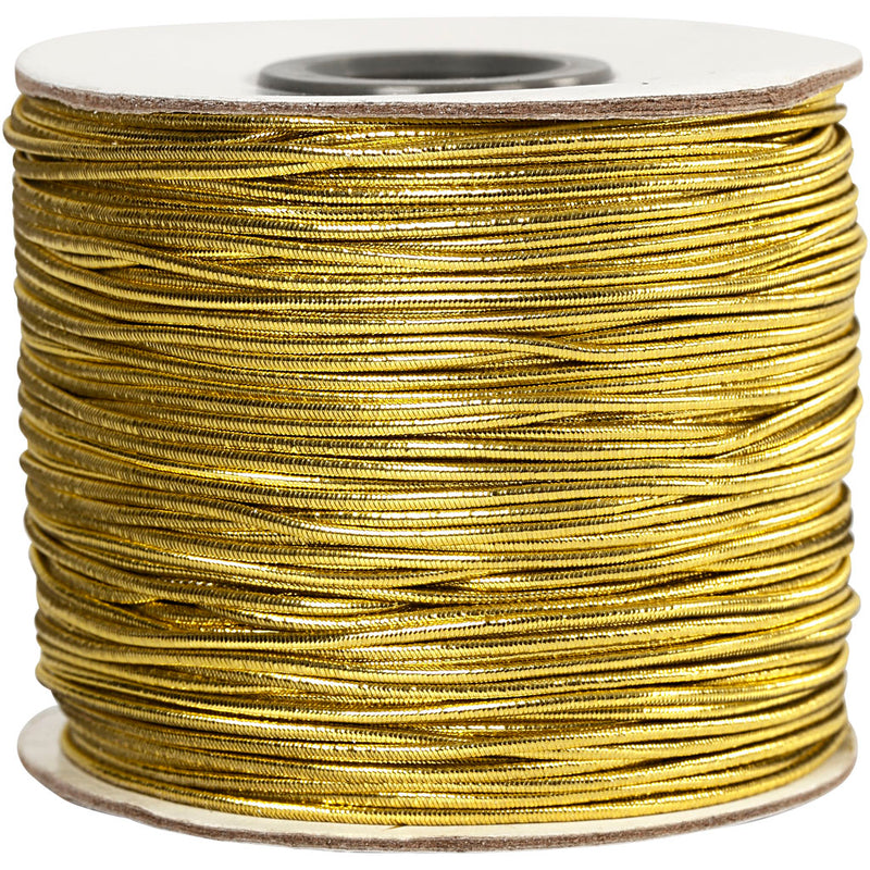 Cordón elástico Creativ Company, grosor 1 mm, dorado, 100 m 1 rollo