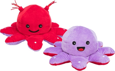 Trixie Octopus omkeerbaar pluche rood paars