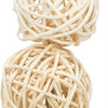 Trixie 3 Balls Rattan con Bell Aan Rope Natural