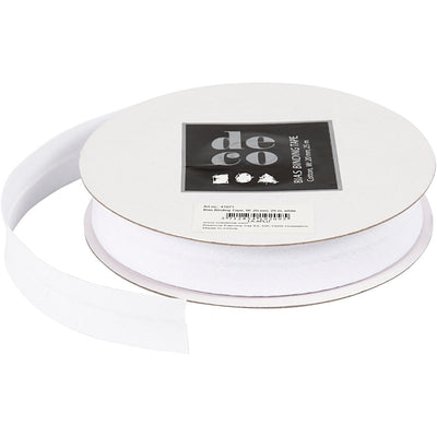 Nastro sbieco Creative Company, l: 20 mm, bianco, 25 m 1 rotolo