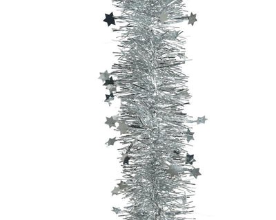 Decoris lametta ghirlanda stella l270cm argento