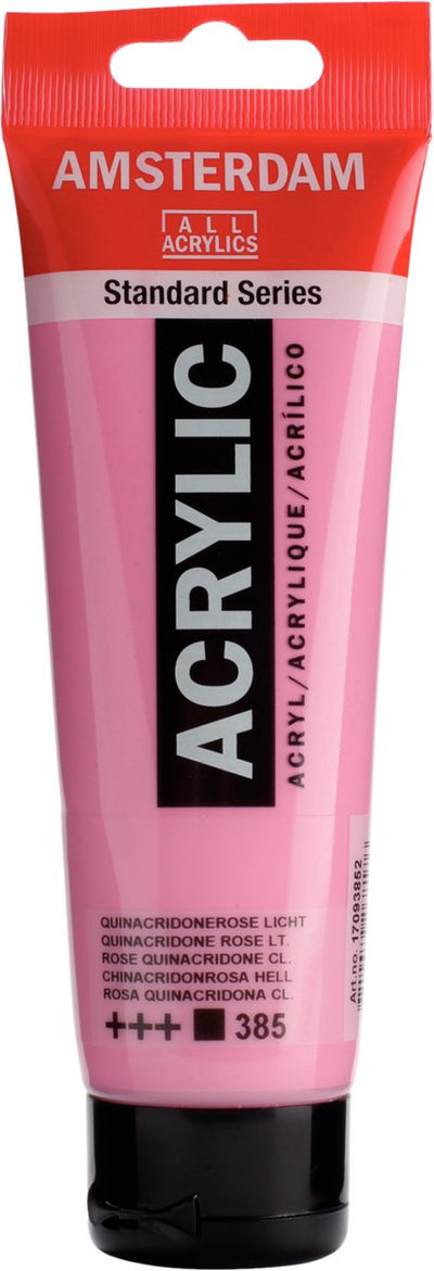 pintura acrilica amsterdam serie estandar tubo 120 ml quinacridona rosa claro 385