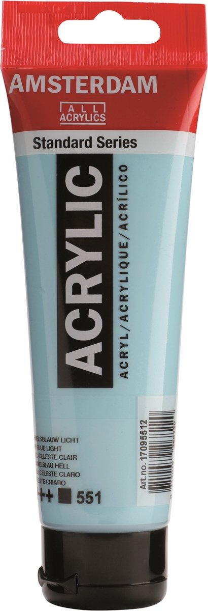 Amsterdam standard series acrylverf tube 120 ml hemelsblauw licht 551