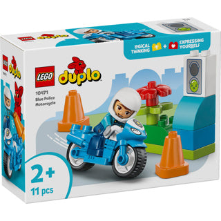 Lego 10471 Duplo Town Motocicletta Blu della Polizia | 2 pezzi