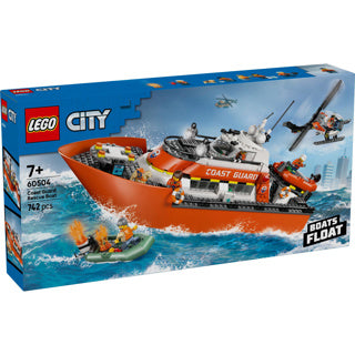Lego City Exploration 60504 Barca di salvataggio della guardia costiera con elicottero