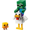 Lego ® Minecraft® chicken rider building toy - gaming decoration with baby zombie, chicken and chick - gift tip for boys and girls from 9 years - 21582