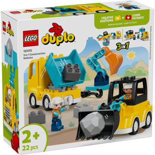 Lego Duplo Town 10475 Veicoli da cantiere 3in1