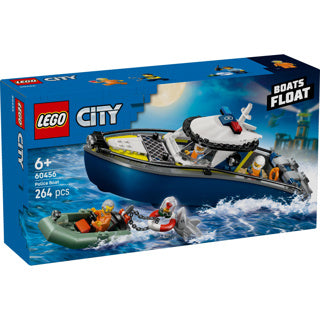 Lego city - achtervolging met politieboot constructiespeelgoed (60456)