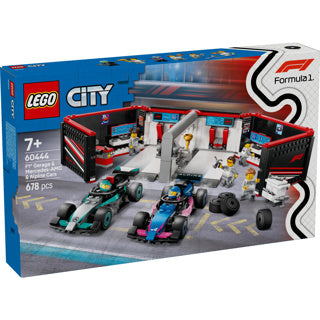 LEGO LEGO CITY 60444 F1 Garage con Mercedes-AMG e Auto alpine