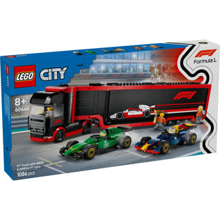 Lego Lego City 60445 F1 Truck con auto RB20 e AMR24 F1