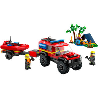 Lego LEGO City 60412 Autopompa 4X4 con barca di salvataggio