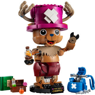 Lego one piece tony tony chopper merchandising de una pieza, juguetes piratas para niños 75643